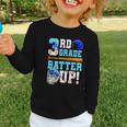 3rd Grade Back To School Baseball Drip Ice Cream Batter Up Graphic Toddler Long Sleeve Tee