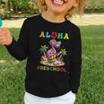 Aloha Preschool Flamingo Hawaii Back To School Kids Girl Graphic Toddler Long Sleeve Tee