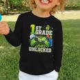 Back To School 1st First Grade Level Unlocked Gamer Kid Graphic Toddler Long Sleeve Tee