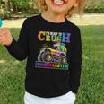Back To School Boy Dinosaur I'm Ready To Crush Kindergarten Graphic Toddler Long Sleeve Tee