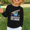 Back To School Ninth Grade Sloth Hanging Out In 9th Grade Graphic Toddler Long Sleeve Tee