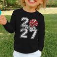 Class Of 2027 Cheer Red Senior 2027 Back To School Graphic Toddler Long Sleeve Tee Class Of 2027 Cheer Red Senior 2027 Back To School Graphic Toddler Long Sleeve Tee