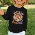 Too Cool For Preschool Dinosaur T-Rex Back To School Graphic Toddler Long Sleeve Tee
