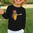 Dabbing Pencil Dancing Back To School First Day Student Boys Graphic Toddler Long Sleeve Tee Dabbing Pencil Dancing Back To School First Day Student Boys Graphic Toddler Long Sleeve Tee