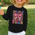 First Day Of 5th Grade Coquette Back To School Girls Kids Graphic Toddler Long Sleeve Tee