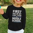 First Day Of My Last Year In Middle School Back To School Graphic Toddler Long Sleeve Tee First Day Of My Last Year In Middle School Back To School Graphic Toddler Long Sleeve Tee