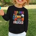 Gamer Back To School Gamepad 2nd Second Grade Level Unlocked Graphic Toddler Long Sleeve Tee