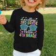 Goodbye 3rd Grade Hello 4th Grade Graduation Back To School Graphic Toddler Long Sleeve Tee