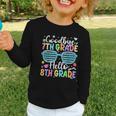 Goodbye 7th Grade Hello 8th Grade Graduation Back To School Graphic Toddler Long Sleeve Tee