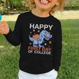 Happy First Day Of CollegeRex Dinosaur Back To School Graphic Toddler Long Sleeve Tee Happy First Day Of CollegeRex Dinosaur Back To School Graphic Toddler Long Sleeve Tee