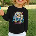 Happy First Day Of School Goose Cute Duck Back To School Graphic Toddler Long Sleeve Tee