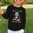Hello First Grade Panda Lover Back To School Kids Boys Girls Graphic Toddler Long Sleeve Tee Hello First Grade Panda Lover Back To School Kids Boys Girls Graphic Toddler Long Sleeve Tee