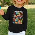 Kids I'm Ready To Crush Kindergarten Shirt Back To School Boy Graphic Toddler Long Sleeve Tee