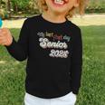 My Last First Day Senior 2025 Back To School Vintage Cool Graphic Toddler Long Sleeve Tee My Last First Day Senior 2025 Back To School Vintage Cool Graphic Toddler Long Sleeve Tee