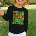 Level 2nd Grade Unlocked Game Pixel Kids Boy Back To School Graphic Toddler Long Sleeve Tee
