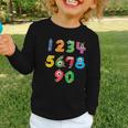 Monster Numbers Learning Cute Numbers 0-9 Back To School Graphic Toddler Long Sleeve Tee