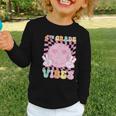 Pink 4th Grade Vibes Smile Face Back To School Fourth Grade Graphic Toddler Long Sleeve Tee Pink 4th Grade Vibes Smile Face Back To School Fourth Grade Graphic Toddler Long Sleeve Tee