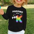 Popping Into Pre K Kid's Back To School Pop It Fidget Toy Graphic Toddler Long Sleeve Tee