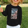 Procrastinate Now Panic Later Back To School Graphic Toddler Long Sleeve Tee Procrastinate Now Panic Later Back To School Graphic Toddler Long Sleeve Tee