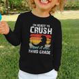 Ready Crush Third 3rd Grade Dinosaur Back To School Boys Graphic Toddler Long Sleeve Tee