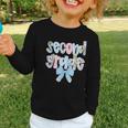 Second Grade Coquette Bow Pencil First Day Back To School Graphic Toddler Long Sleeve Tee