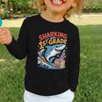 Sharking Into 1st Grade Back To School Shark Graphic Toddler Long Sleeve Tee Sharking Into 1st Grade Back To School Shark Graphic Toddler Long Sleeve Tee