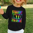 Straight Into 4th Grade Fourth Grade Back To School Graphic Toddler Long Sleeve Tee Straight Into 4th Grade Fourth Grade Back To School Graphic Toddler Long Sleeve Tee