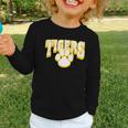 Tigers School Spirit Back To School Y Graphic Toddler Long Sleeve Tee