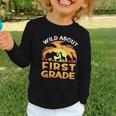 Wild About First Grade Zoo Animals Back To School Safari Graphic Toddler Long Sleeve Tee Wild About First Grade Zoo Animals Back To School Safari Graphic Toddler Long Sleeve Tee