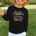 Woo-Hoo Happy Last Day Of School Fun Back To School Graphic Toddler Long Sleeve Tee Woo-Hoo Happy Last Day Of School Fun Back To School Graphic Toddler Long Sleeve Tee