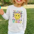 5th Grade Vibes Girls Smile Face Back To School Fifth Grade Graphic Toddler Long Sleeve Tee