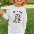 Back To School Like An Otter Boss Cute First Day Of School Graphic Toddler Long Sleeve Tee Back To School Like An Otter Boss Cute First Day Of School Graphic Toddler Long Sleeve Tee