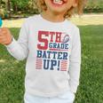 Baseball Fifth Grade Back To School 5th Grade Batter Up Graphic Toddler Long Sleeve Tee
