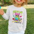 Bruh We Back Third Grade Cute Frog Back To School Graphic Toddler Long Sleeve Tee Bruh We Back Third Grade Cute Frog Back To School Graphic Toddler Long Sleeve Tee