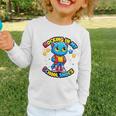 Cat Rocking In My School Shoes Fun Back To School Kids Boys Premium Tri-Blend Graphic Toddler Long Sleeve Tee