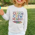 Crayon Crew Member Back To School Coloring Art Classes Graphic Toddler Long Sleeve Tee Crayon Crew Member Back To School Coloring Art Classes Graphic Toddler Long Sleeve Tee