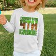 Creepin’ Into 4th Grade Kids Boy Gamer Pixel Back To School Performance Graphic Toddler Long Sleeve Tee
