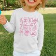 Educator Love Inspire Teach Pink Bow Back To School Graphic Toddler Long Sleeve Tee