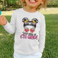 First Day Of 6th Grade Messy Hair Bun Girl Back To School Graphic Toddler Long Sleeve Tee First Day Of 6th Grade Messy Hair Bun Girl Back To School Graphic Toddler Long Sleeve Tee
