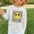 Girls 1st Grade Vibes Smile Face Back To School First Grade Graphic Toddler Long Sleeve Tee