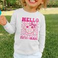 Hello Fifth Grade Coquette Bow Back To School 5th Grade Girl Graphic Toddler Long Sleeve Tee Hello Fifth Grade Coquette Bow Back To School 5th Grade Girl Graphic Toddler Long Sleeve Tee