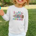 Hello Fourth Grade Tie Dye Pencil Back To School 4th Grade Graphic Toddler Long Sleeve Tee