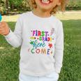 Kids Watch Out First Grade Here I Come 1st Grade Back To School Graphic Toddler Long Sleeve Tee Kids Watch Out First Grade Here I Come 1st Grade Back To School Graphic Toddler Long Sleeve Tee
