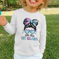 Little Miss 1st Grade Messy Bun Back To School Girls Kids Graphic Toddler Long Sleeve Tee Little Miss 1st Grade Messy Bun Back To School Girls Kids Graphic Toddler Long Sleeve Tee