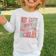 In My Middle School Era Cute Groovy First Day Back To School Graphic Toddler Long Sleeve Tee