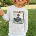 Respect Your Elders Retro Gamer Joystick Back To School Graphic Toddler Long Sleeve Tee Respect Your Elders Retro Gamer Joystick Back To School Graphic Toddler Long Sleeve Tee