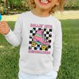 Rolling Into Kindergarten Roller Skating Girl Back To School Graphic Toddler Long Sleeve Tee