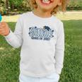 Senior 2027 Blue Girls Class Of 27 Back To School Graphic Toddler Long Sleeve Tee