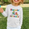 Steppin Into Fourth Grade Back To School First Day 4th Grade Graphic Toddler Long Sleeve Tee