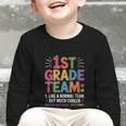 1st Grade Team Like Normal But Cooler Back To School Graphic Toddler Long Sleeve Tee